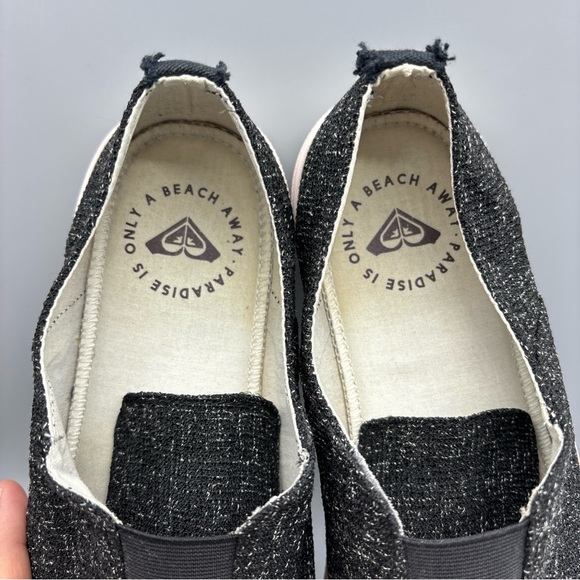 Roxy Rocco Sneakers Women's Size 8.5 Black Slip On - Picture 10 of 11